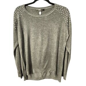 89th & Madison Women's Crewneck Sweater Gray M